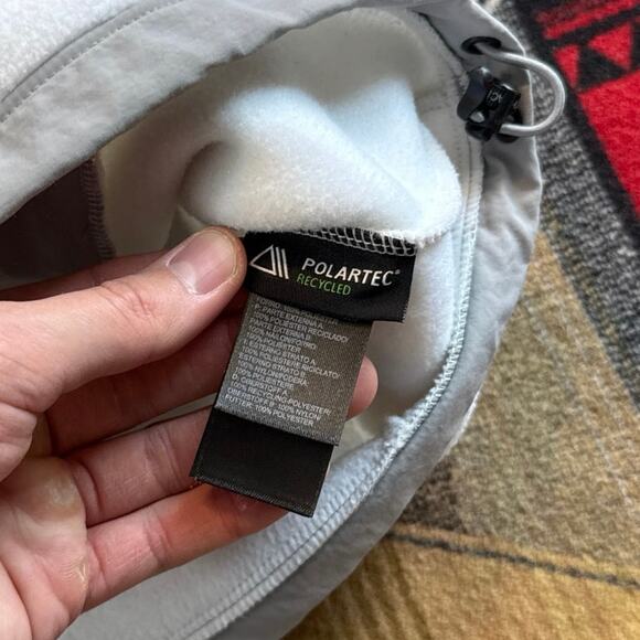 The North Face White Denali Fleece Hooded Full Zip Jacket Women's Size XL - Picture 4 of 12